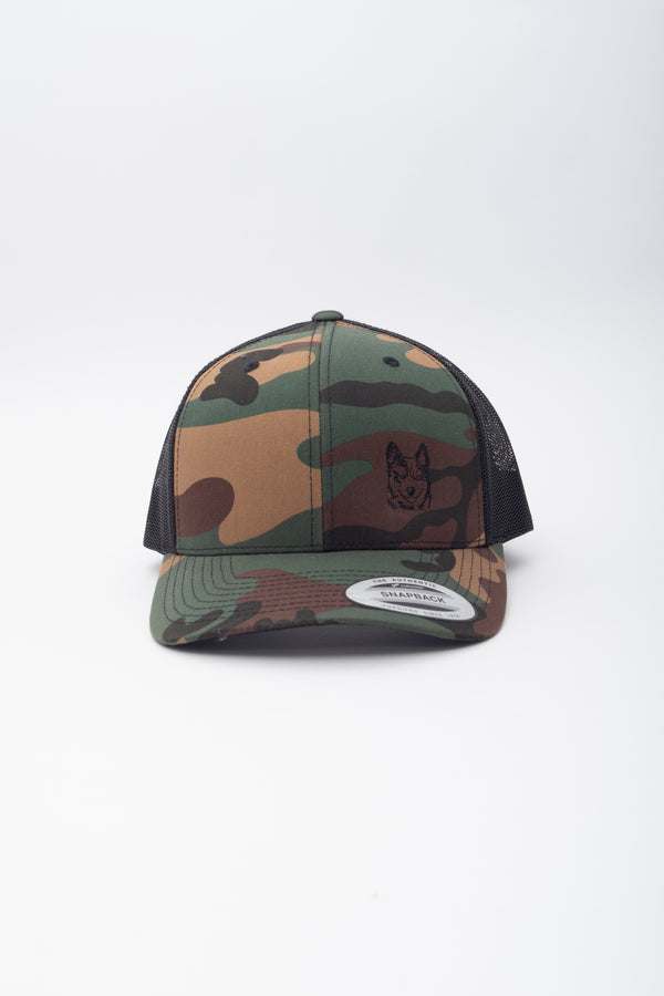 GORRA IMPORTADA CAMU. VERDE/CAFÉ