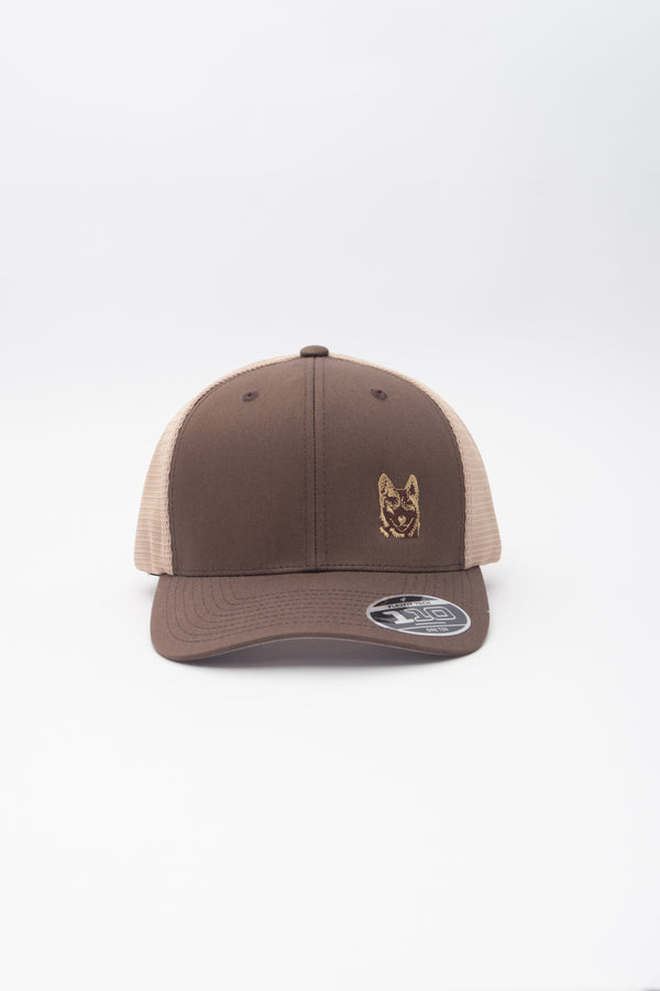 GORRA IMPORTADA CLÁSICA CAFÉ MALLA BEIGE