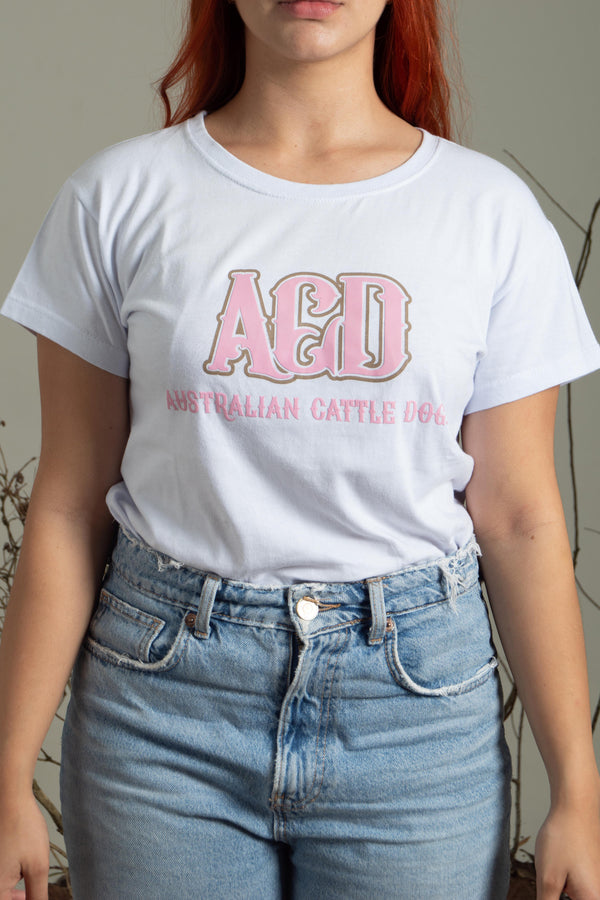 CAMISETA ACD LETRAS ROSADAS